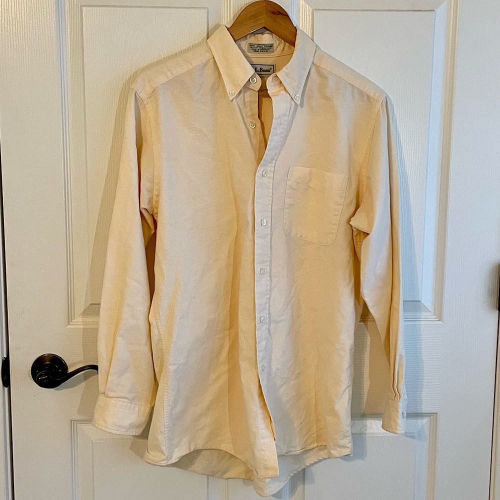L. L. Bean Pale Yellow Button Down UNISEX